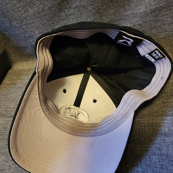 Richardson Pro 185 L-XL Black Embroidered Wells Custom Baseball Cap - Picture 6 of 8